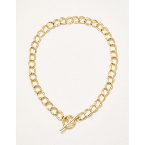 Everly Chain Toggle Necklace 17&quot; Gold