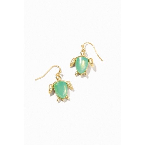 Sea Turtle Drop Earrings Seafoam