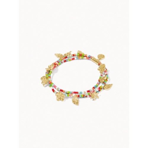 Triple Strand Stretch Bracelet Tropical