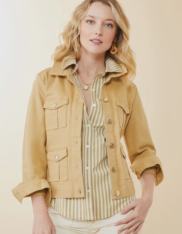 Marlie Twill Jacket Khaki