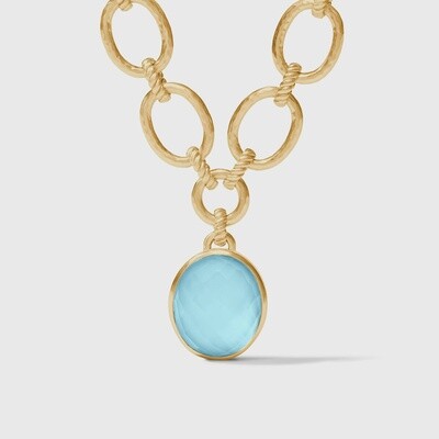 Nassau Statement Necklace, Colour: Iridescent Capri Blue