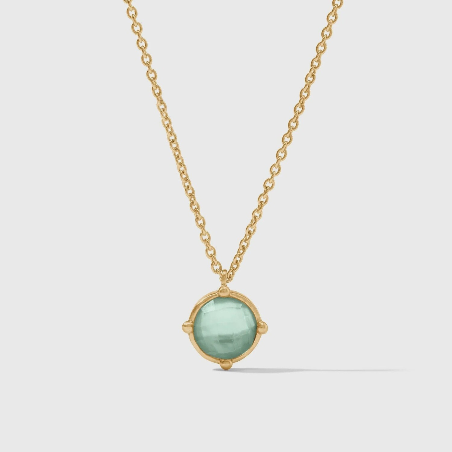 Honeybee Solitaire Necklace, Colour: Iridescent Aquamarine Blue