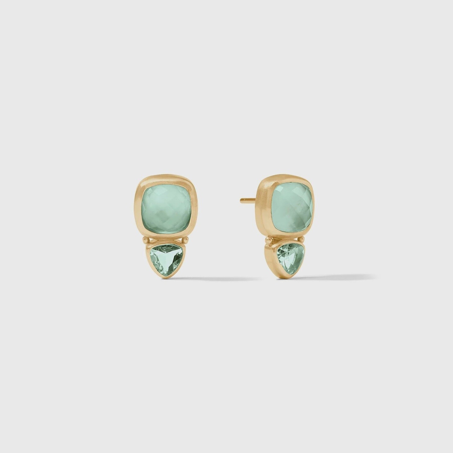 Aquitaine Duo Stud, Colour: Iridescent Aquamarine Blue