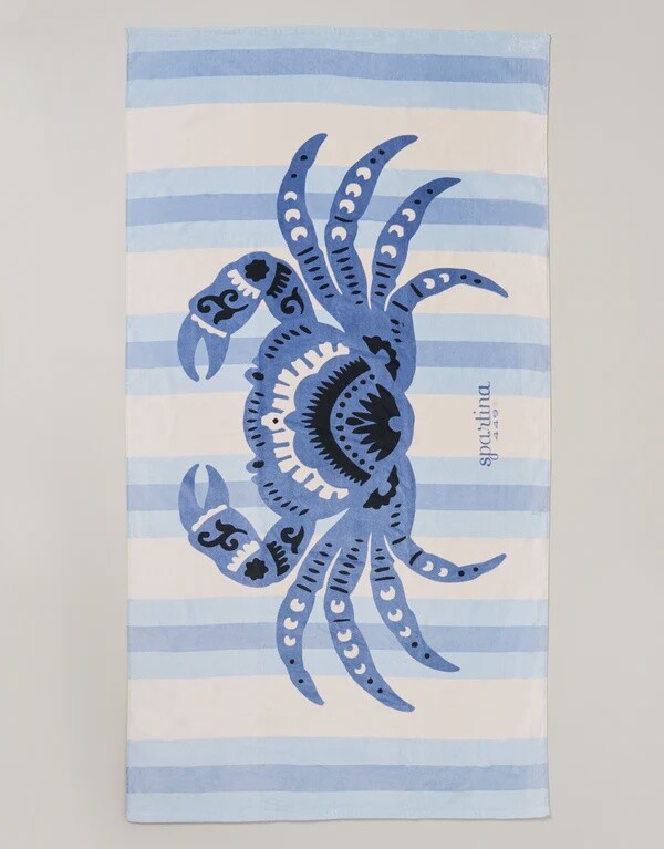 Beach Towel, Description: Blue Crab