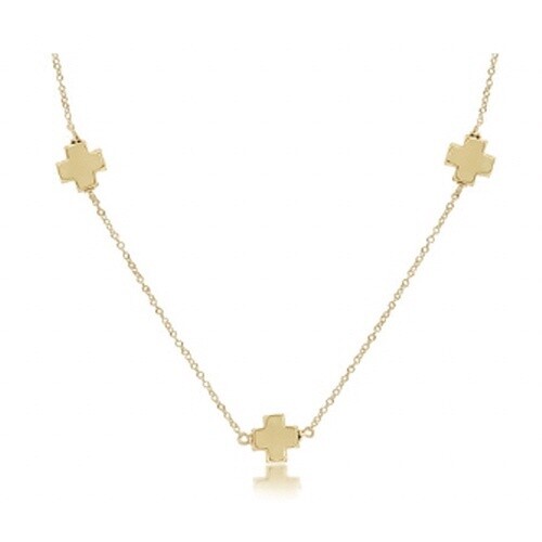 17&quot; Choker Simplicity Chain Gold - Signature Cross Gold