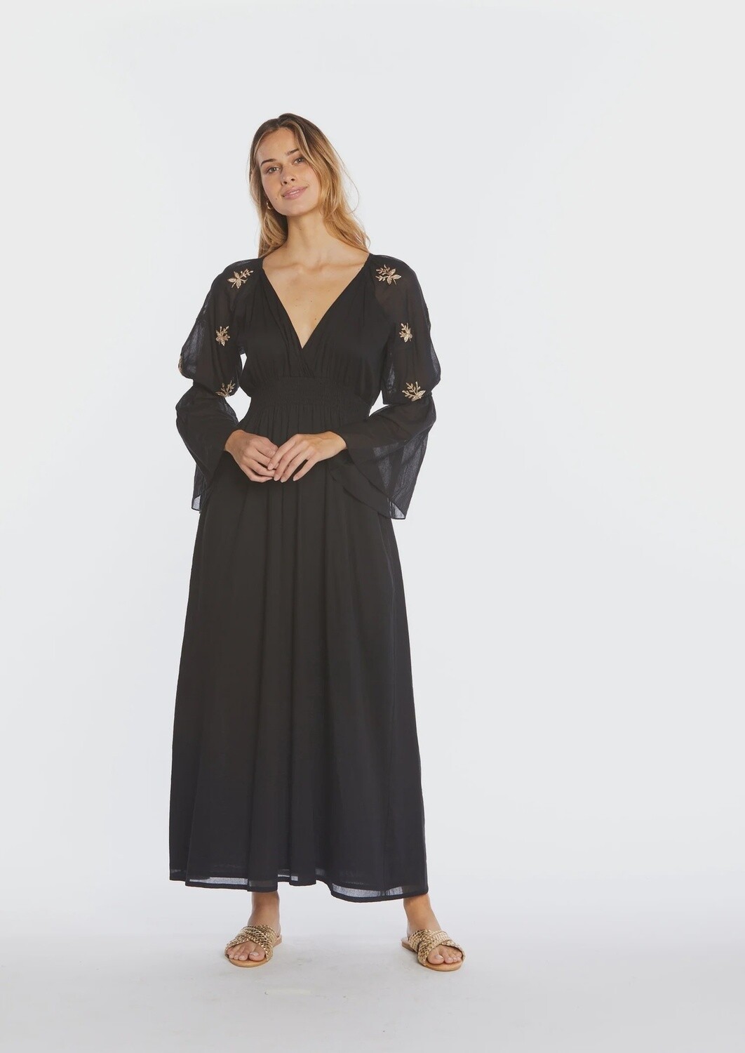 Golden Flower Long Dress