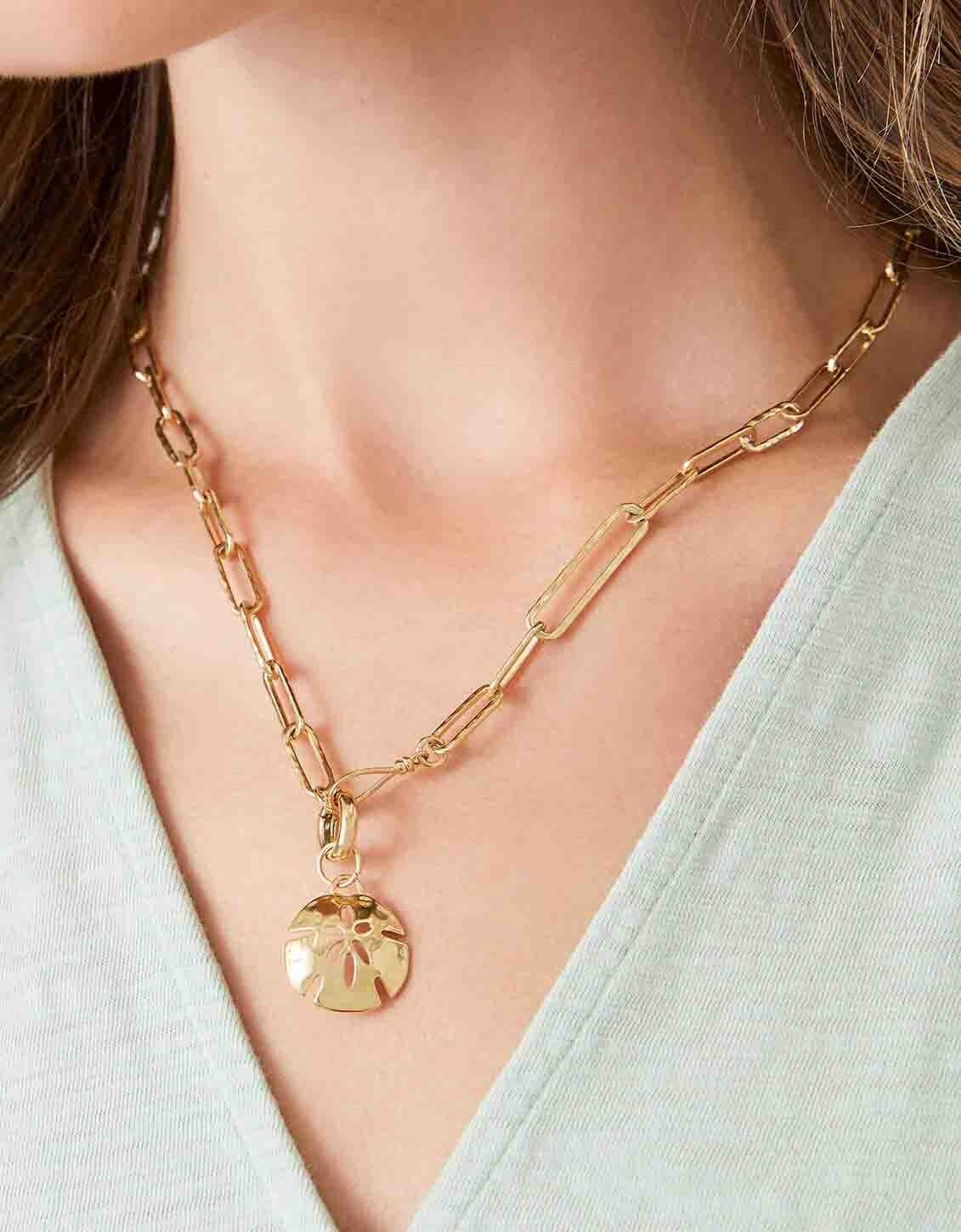 Sand Dollar Charm Necklace 18&quot; Sand Dollar