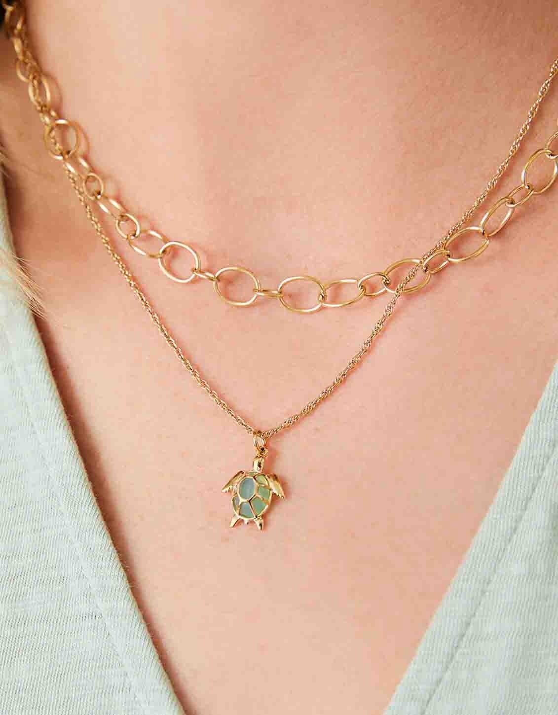 SP Hilton Head Sea Turtle Necklace 18&quot; Sea Turtle