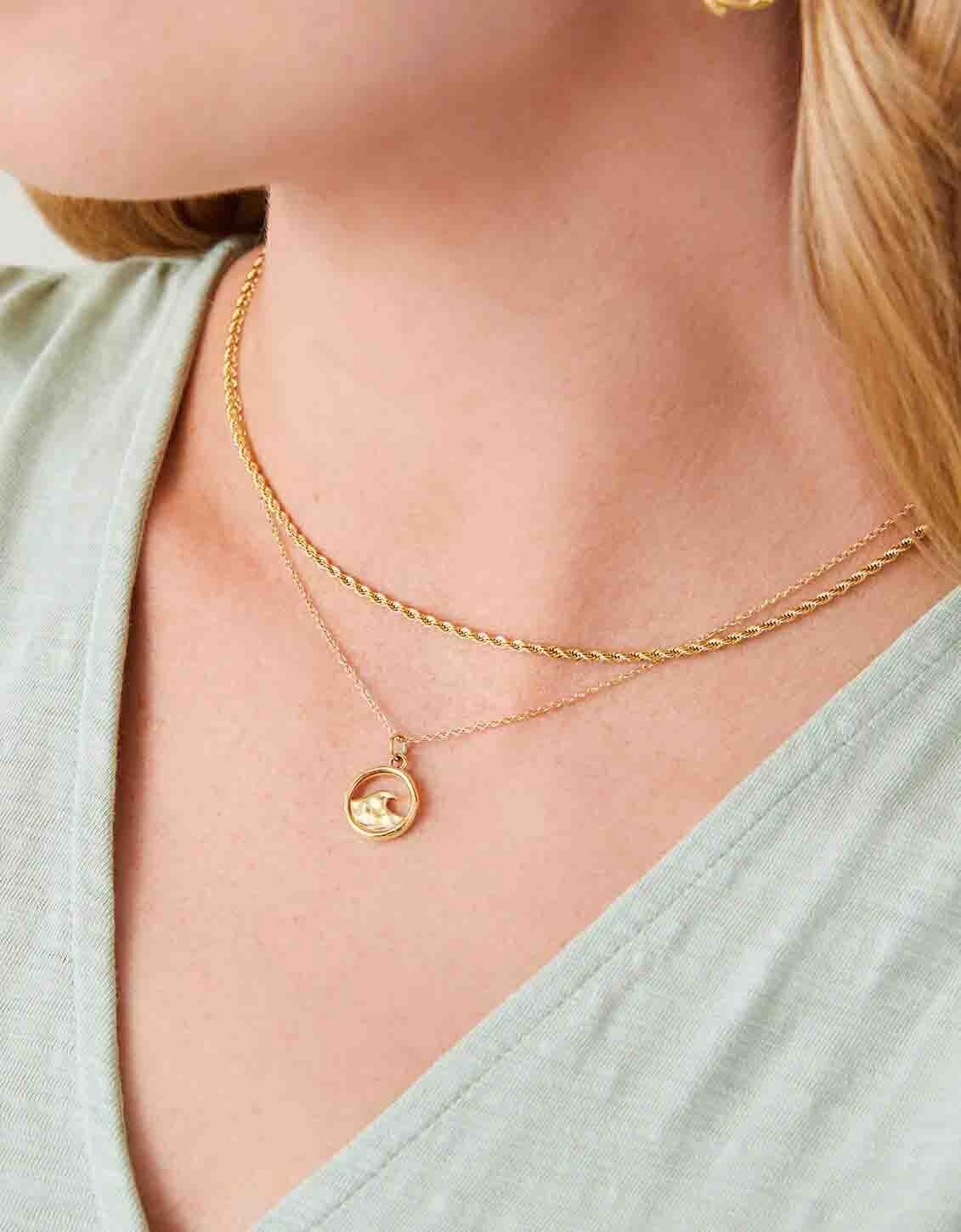 May River Necklace, 17&quot; Gold