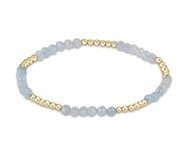 Blissful Pattern 2.5mm Bead Bracelet - Aquamarine