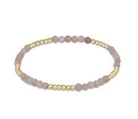 Blissful Pattern 2.5mm Bead Bracelet - Pink Opal