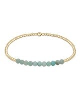 Gold Bliss 2mm Bead Bracelet - Amazonite
