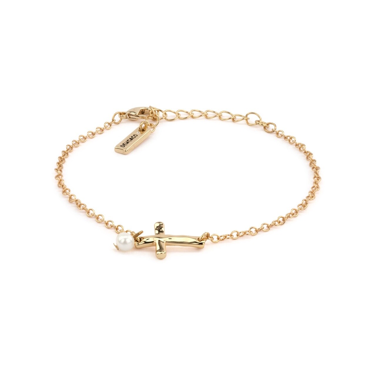 Dainty Cross Bracelet, Colour: Gold