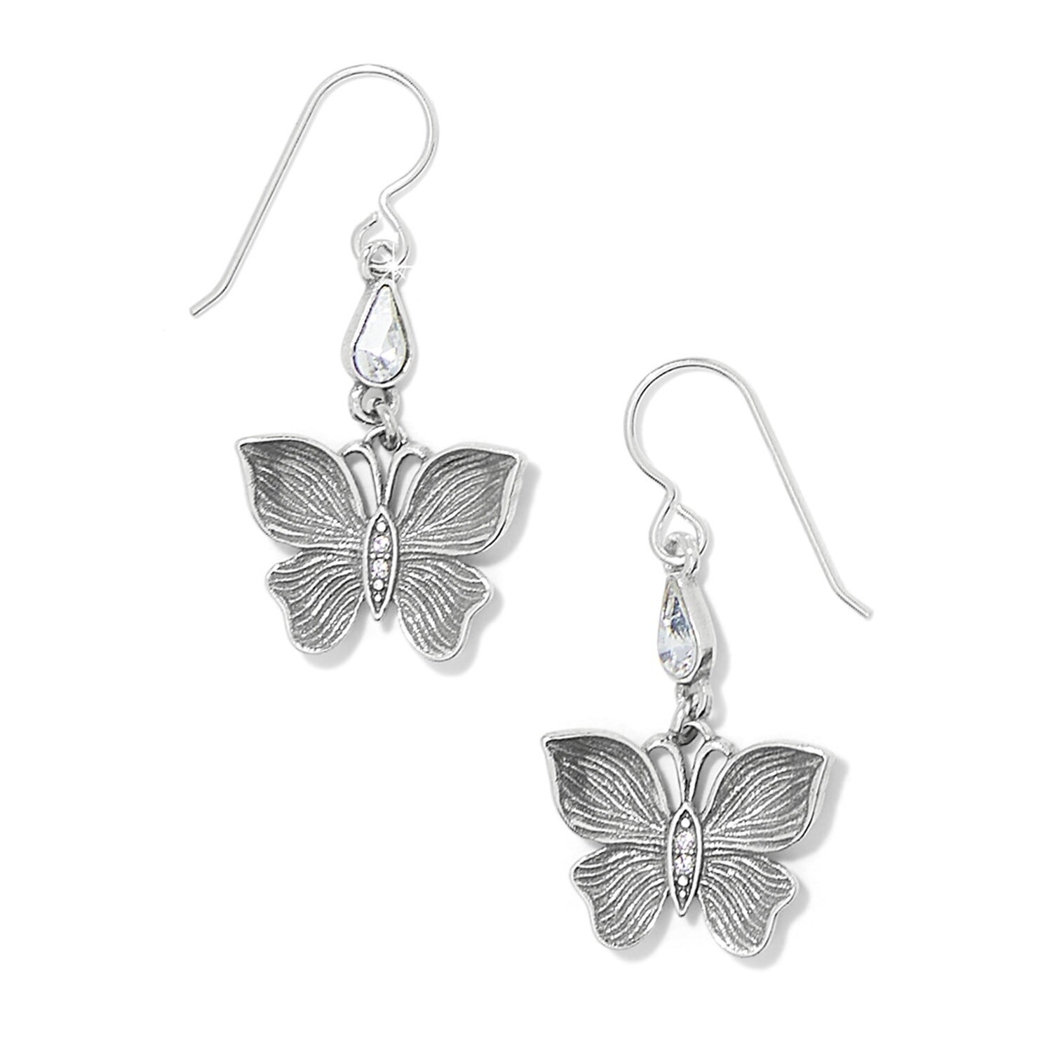Everbloom Flutter French Wire Earrings- Silver