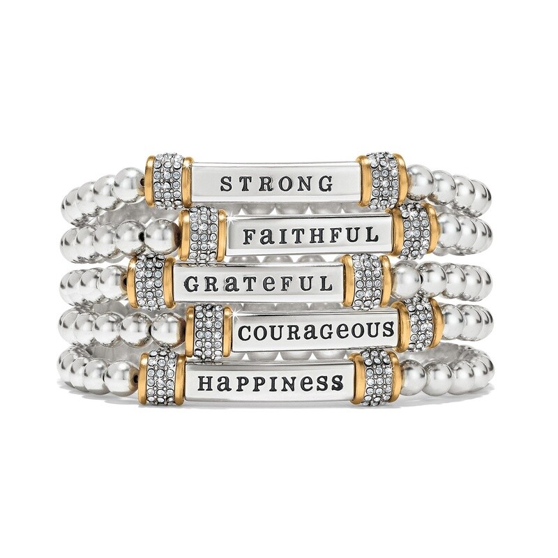 Meridian Two Tone Stretch Bracelet