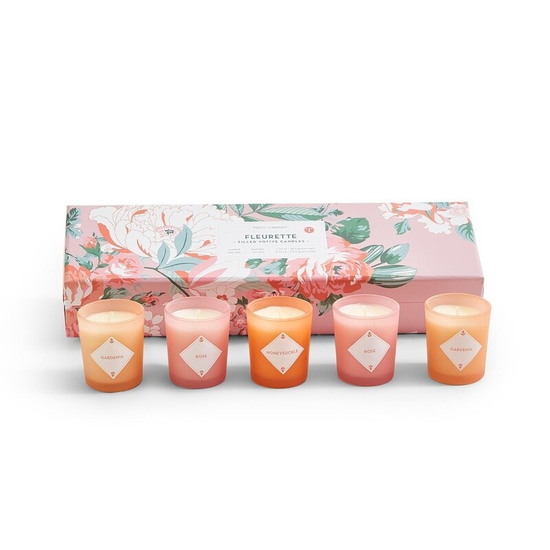 Set of 5 Scented Candles in Gift Box