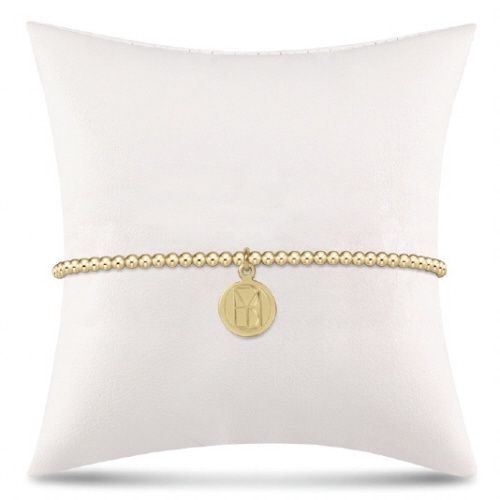 Classic Gold 2mm Bead Bracelet - be you. Small Gold Disc