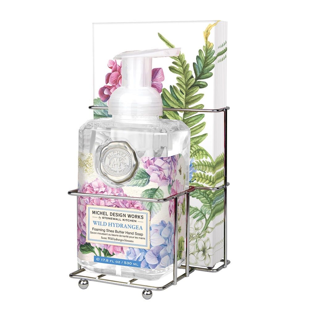 Wild Hydrangea Foaming Hand Soap &amp; Napkin Set
