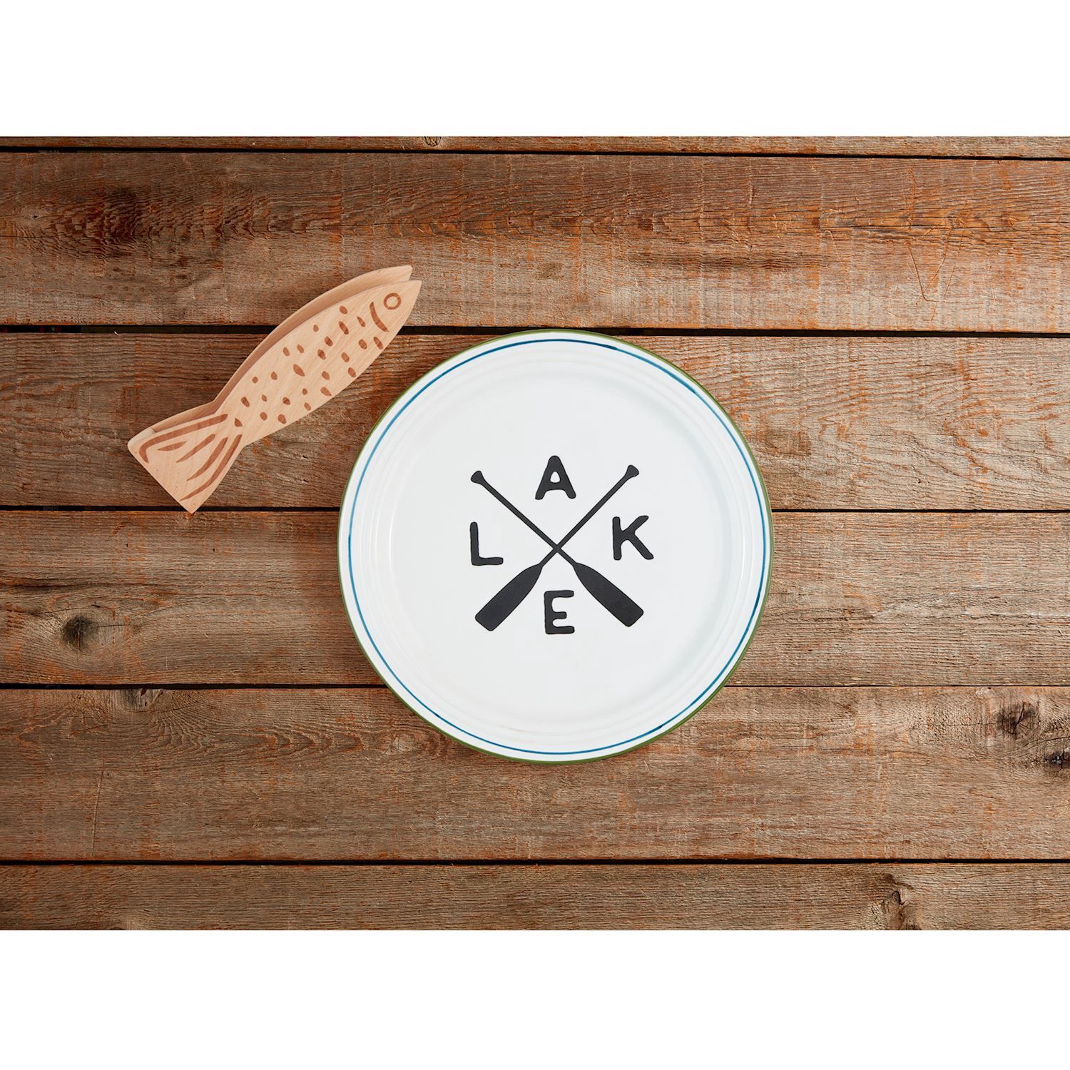 Lake Platter &amp; Tongs Set
