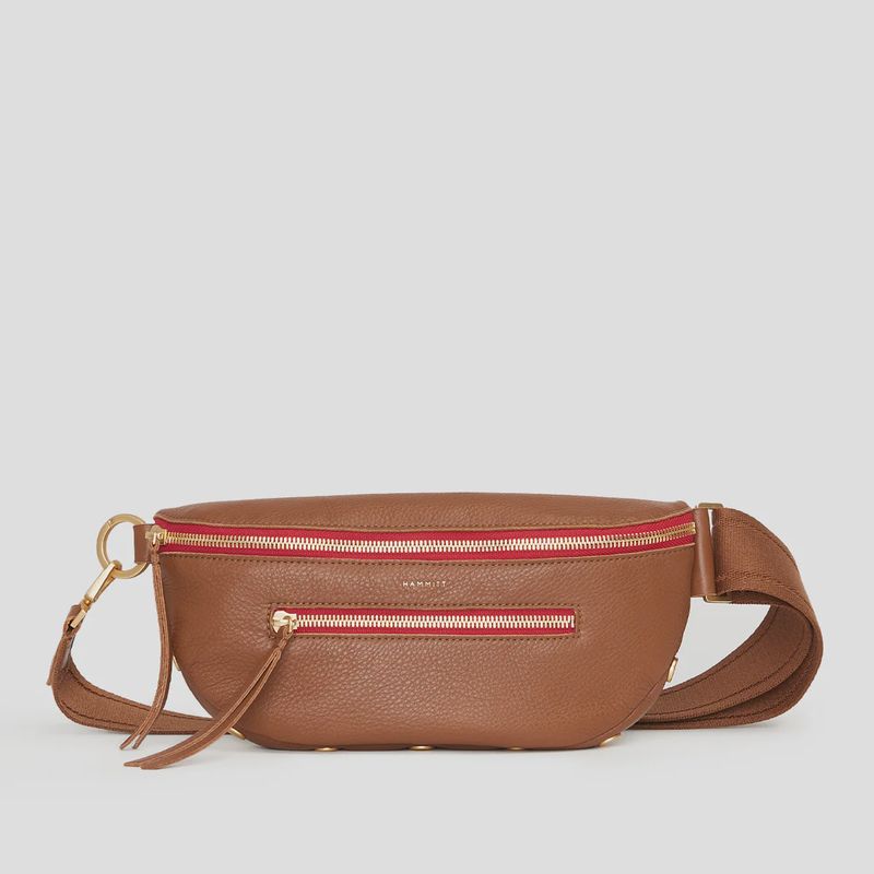 CHARLES CROSSBODY MED Mahogany Pebble
