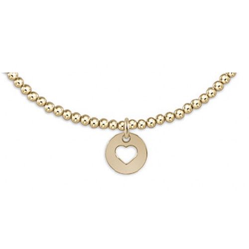 egirl Classic Gold 2mm Bead Bracelet - Love Small Gold Disc