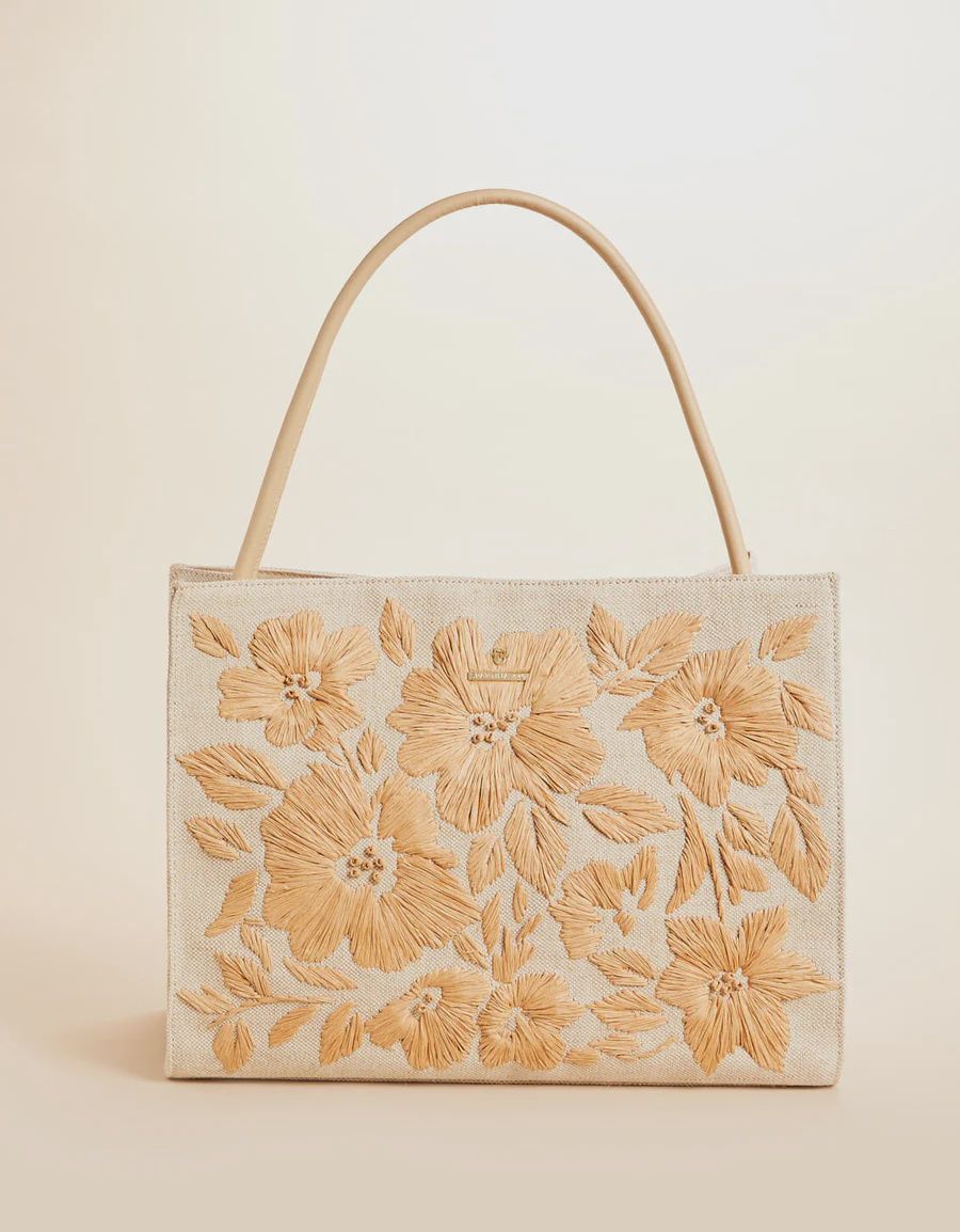 Piper Straw Tote Calm Waters