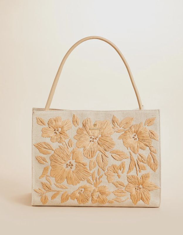 Piper Straw Tote Calm Waters