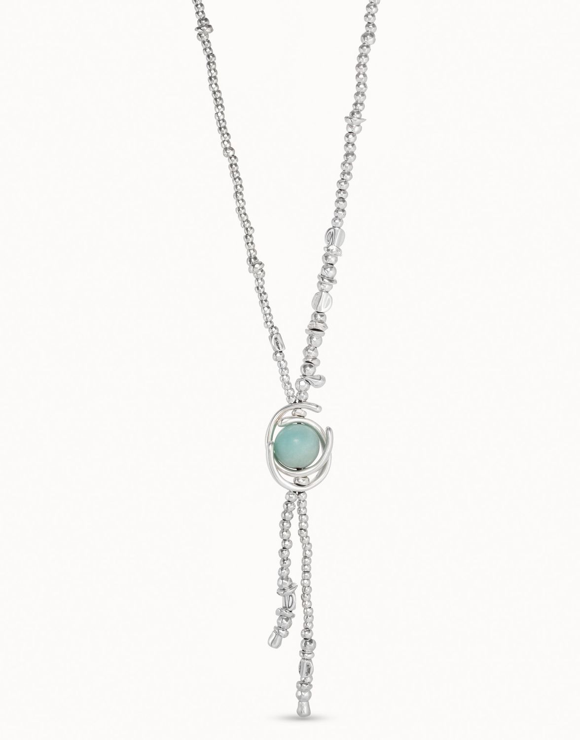Full Moon Necklace with Amazonite Stone