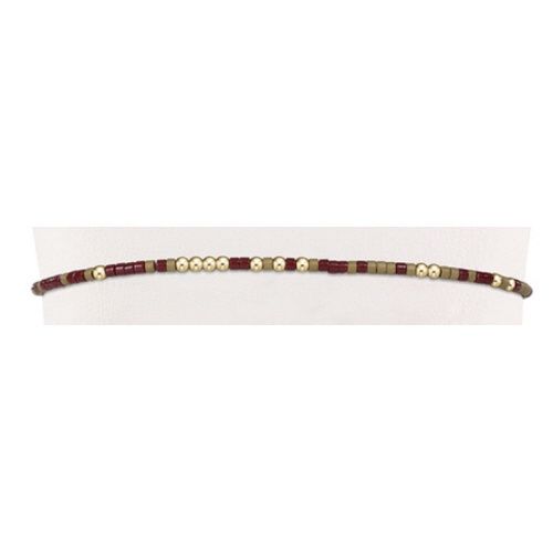 Gameday Hope Unwritten Bracelet - Gold Luster-Wine