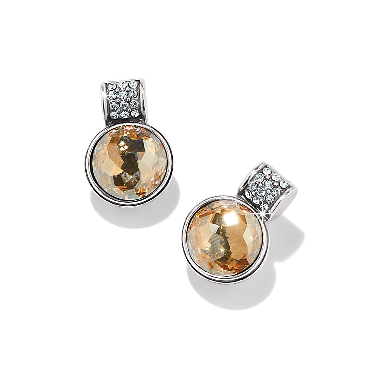 Meridian Aurora Petite Post Earrings, Colour: Silver-Gold
