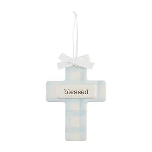 Baby Keepsake Cross, Colour: Blue