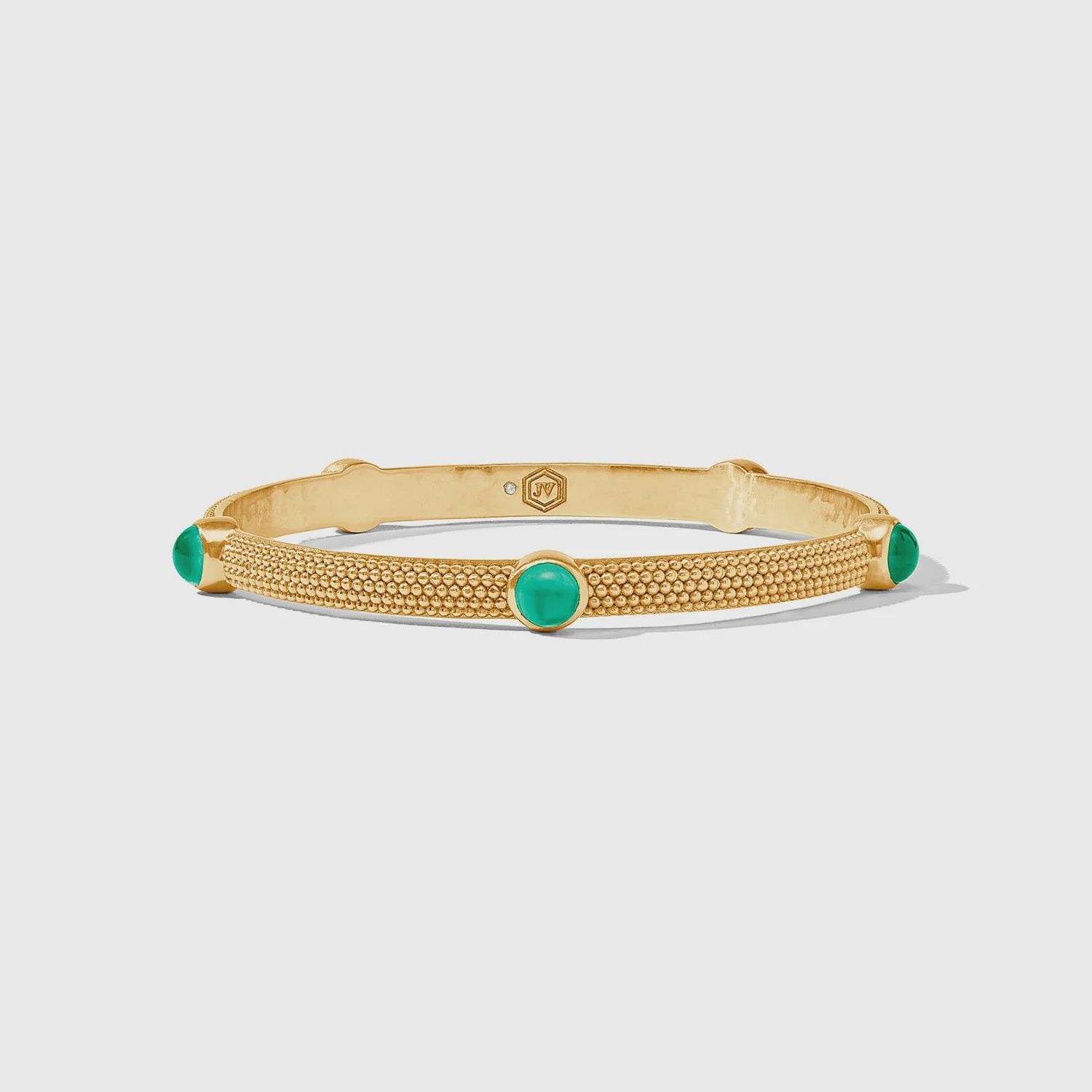 Cabochon Bangle, Colour: Iridescent Emerald Green