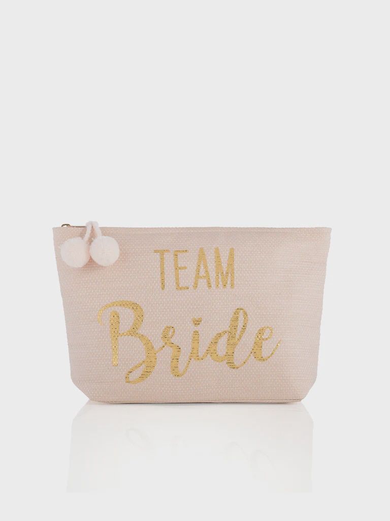 Mia &quot;Team Bride&quot; Zip Pouch, Blush