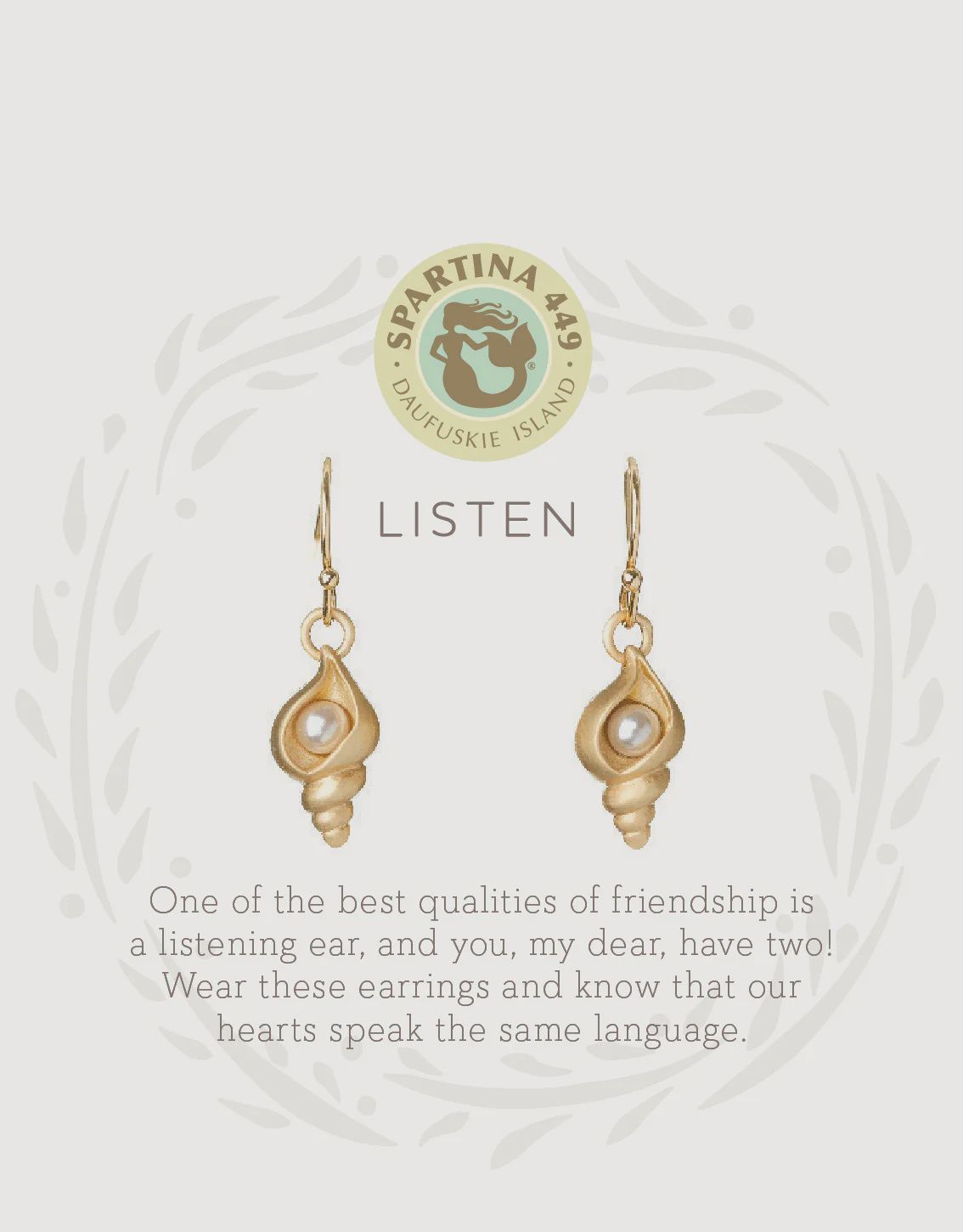 Sea La Vie Drop Earrings Listen/Shell