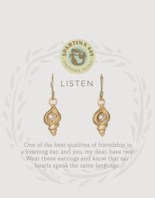 Sea La Vie Drop Earrings Listen/Shell