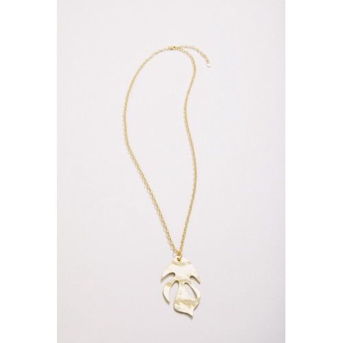 Kai Leaf Necklace 28&quot; Gold