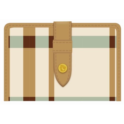 League Mini Wallet Kalalanta Plaid Cream