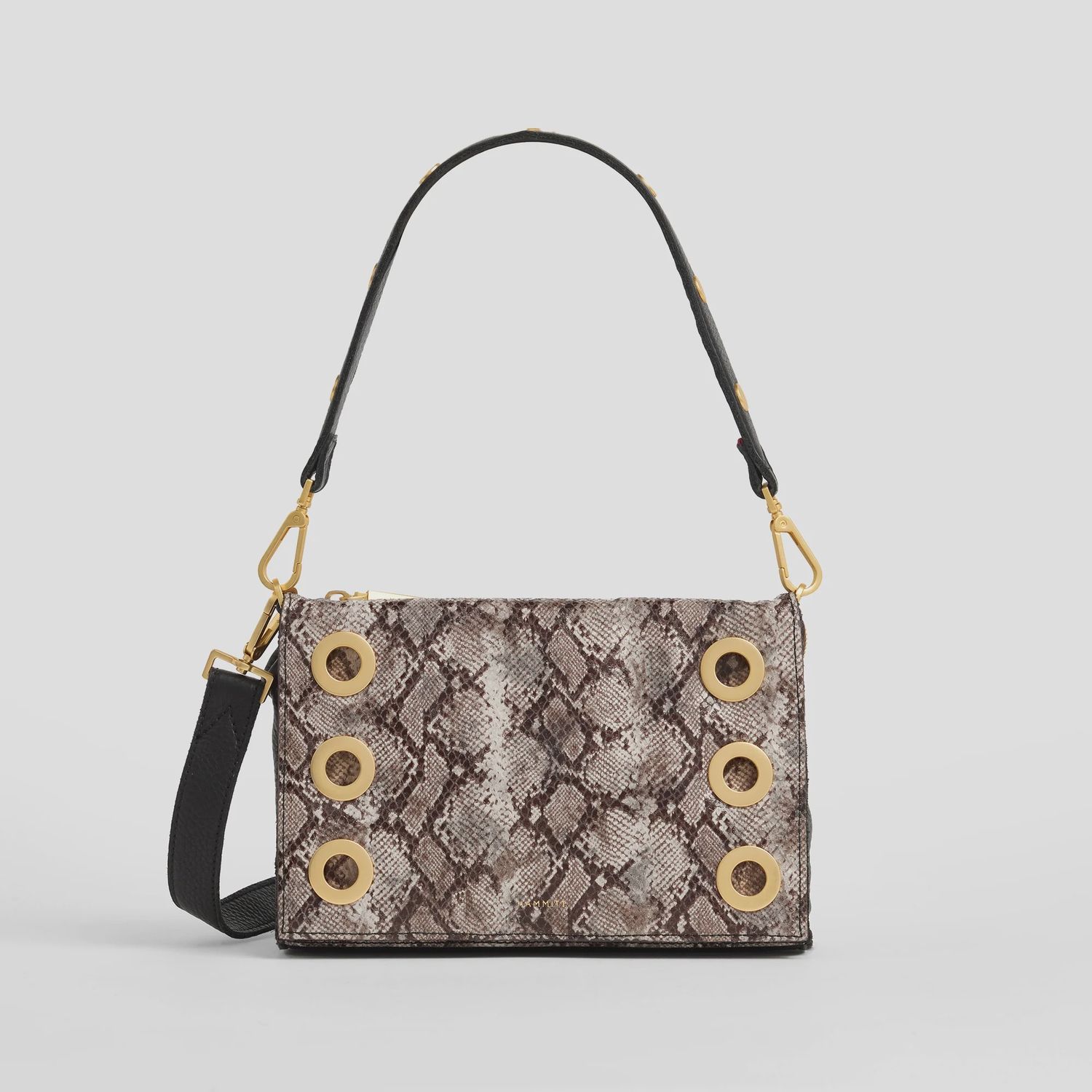 Montana Clutch Sml  Contrast Snake/Brushed Gold