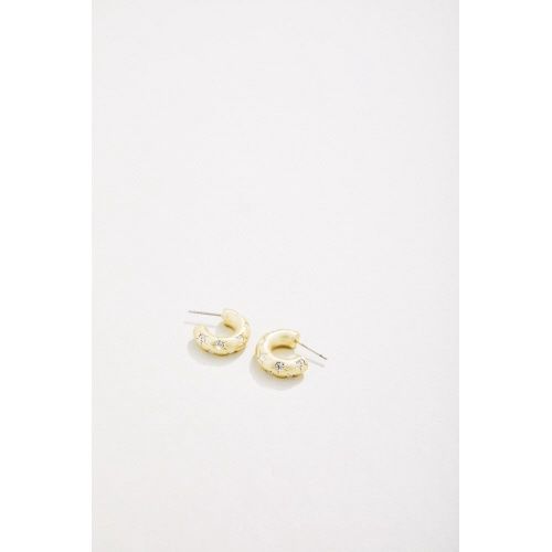 Chubby Hoop Earrings Crystal