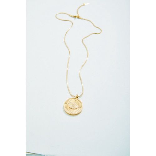Evil Eye Positivity Talisman Necklace 18&quot; Crystal