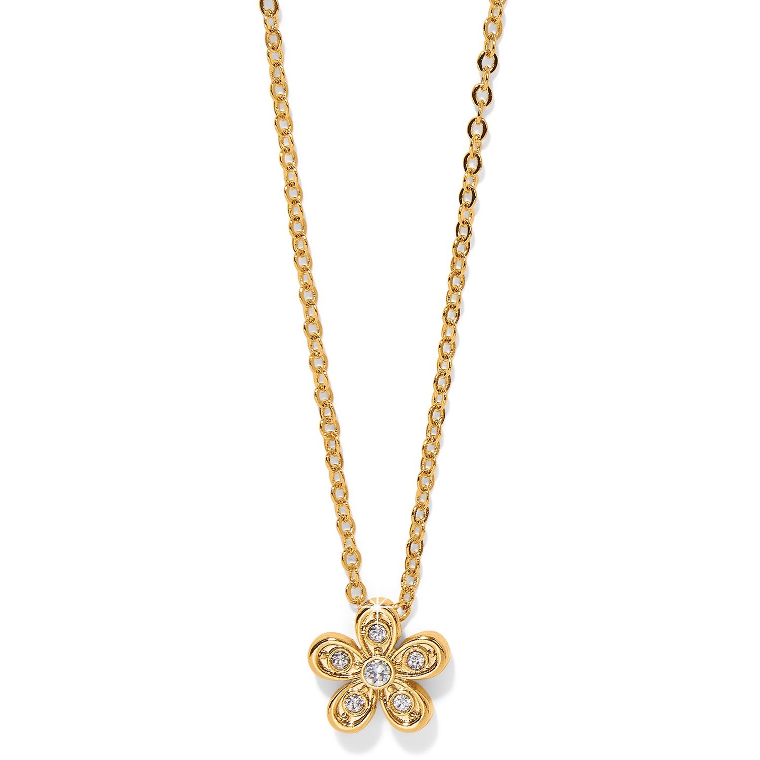 Enchanting Flower Necklace, Colour: Gold