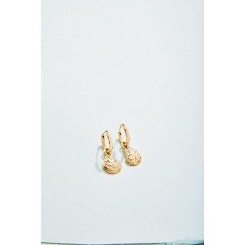 Bluffton Oyster Convertible Hoop Earrings Oyster