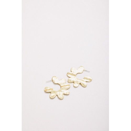 Kai Flower Hoop Earrings Gold
