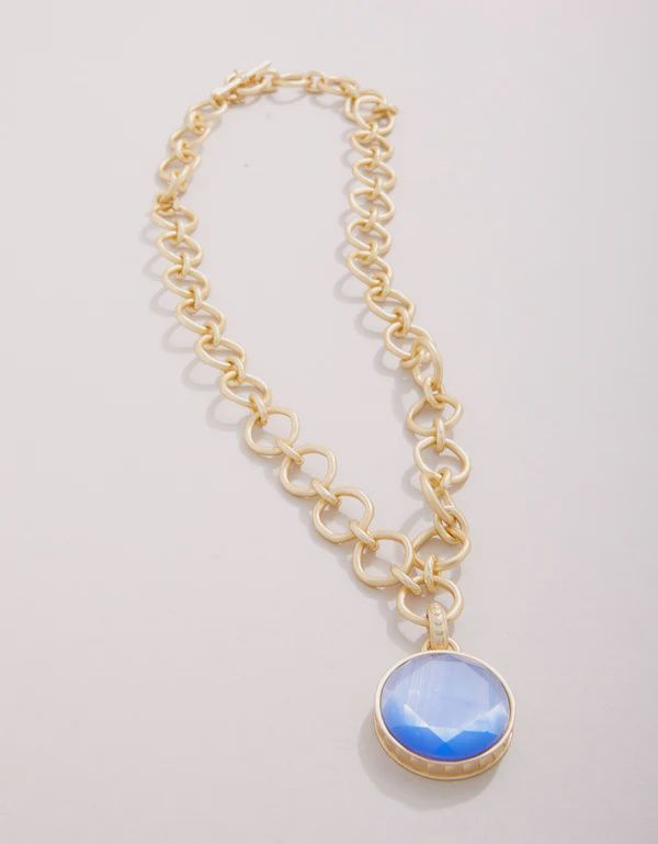 Naia Chunky Necklace 20&quot; Optic Blue
