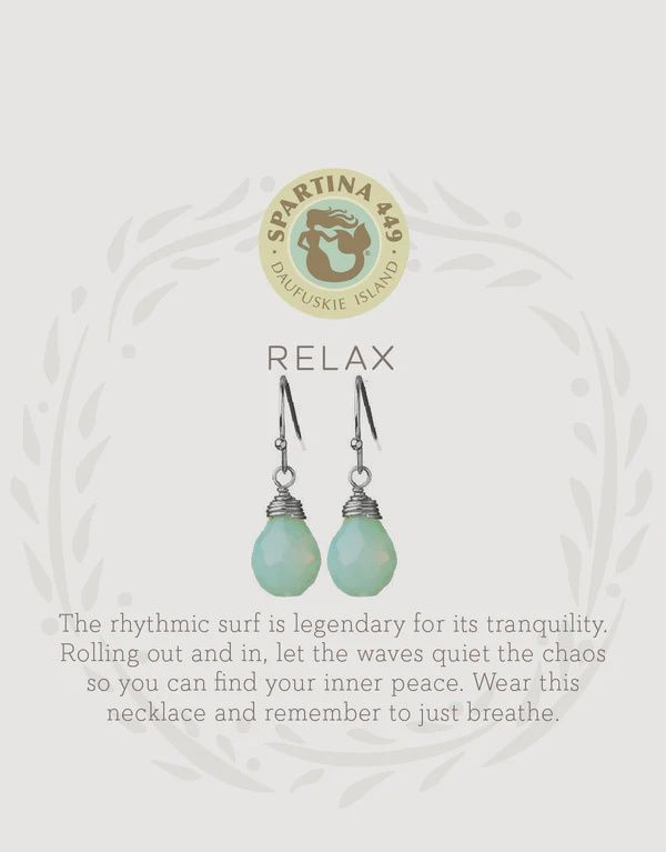 Sea La Vie Drop Earrings Relax/Water Drop, Colour: Silver