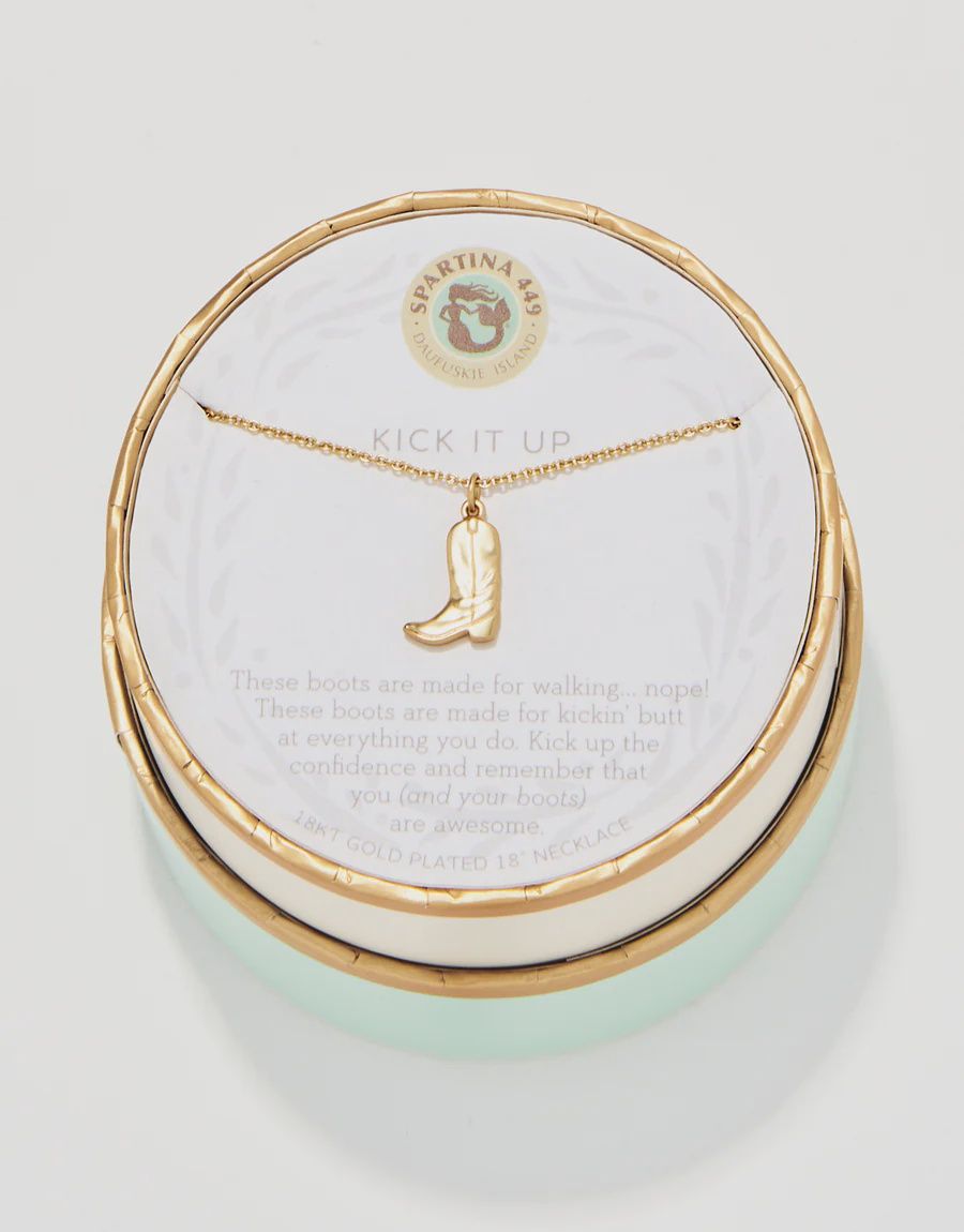 Sea La Vie Necklace Kick It Up/Cowgirl Boot, Colour: Gold