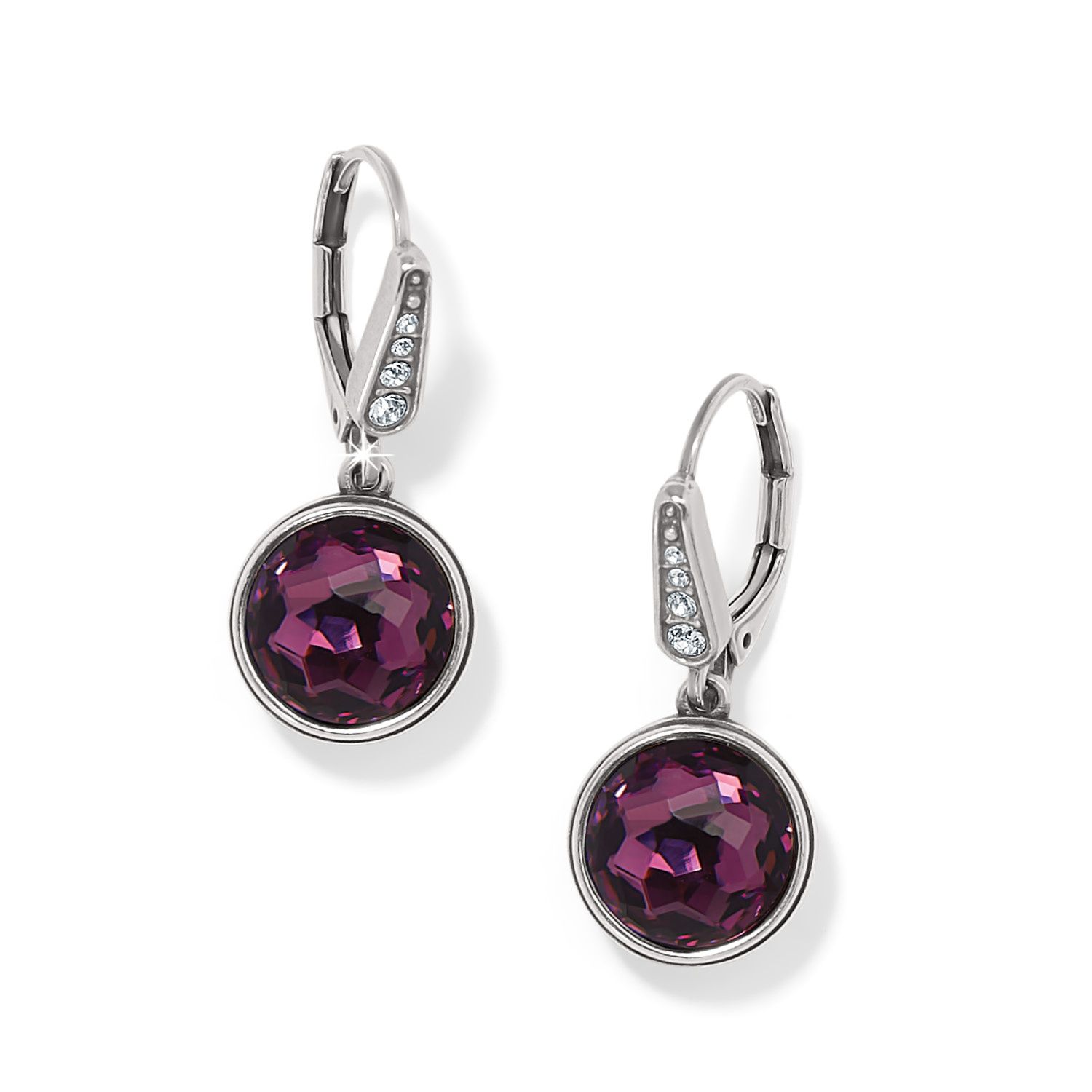 Meridian Aurora Leverback Earrings Amethyst