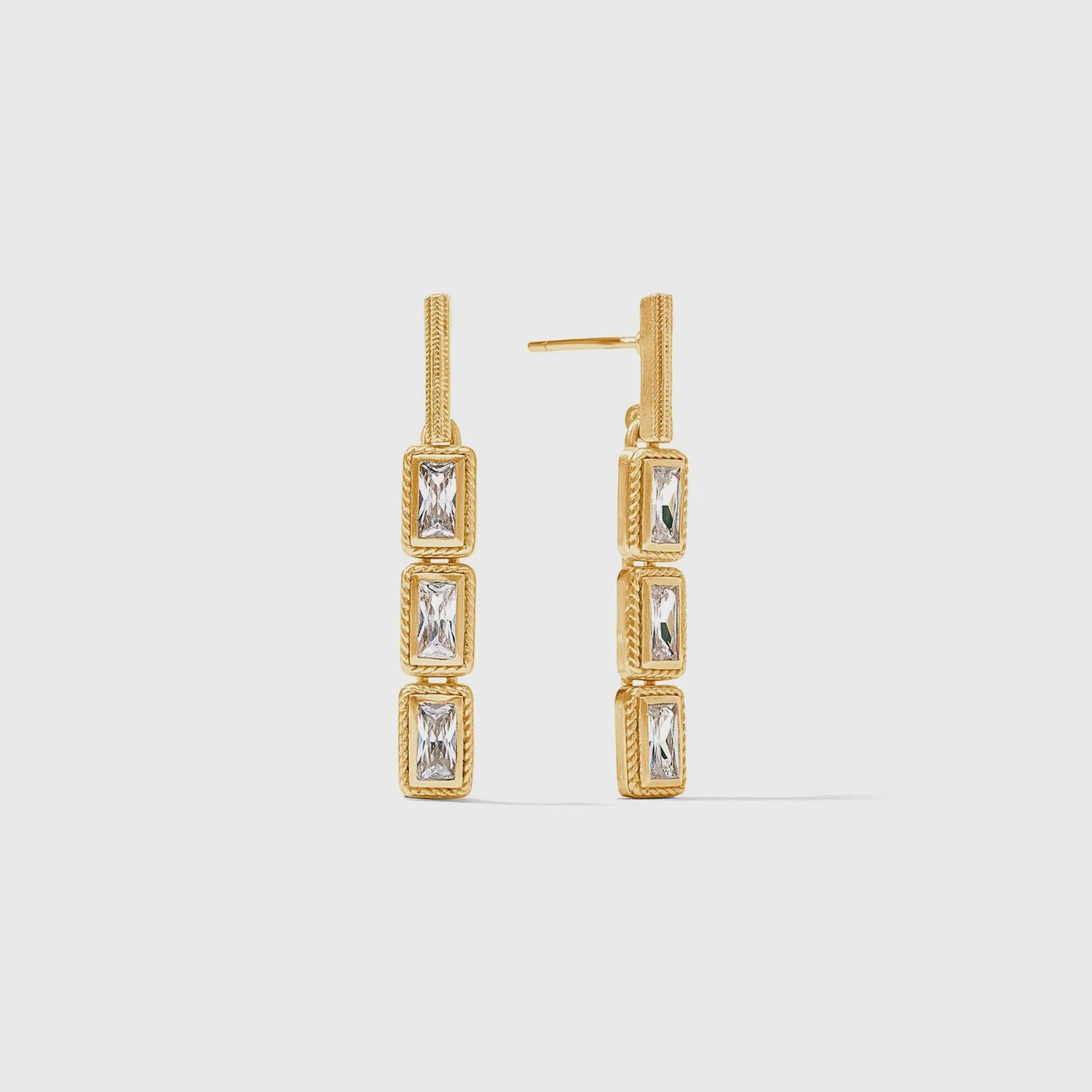 Baguette Tier Earring, Colour: Cubic Zirconia