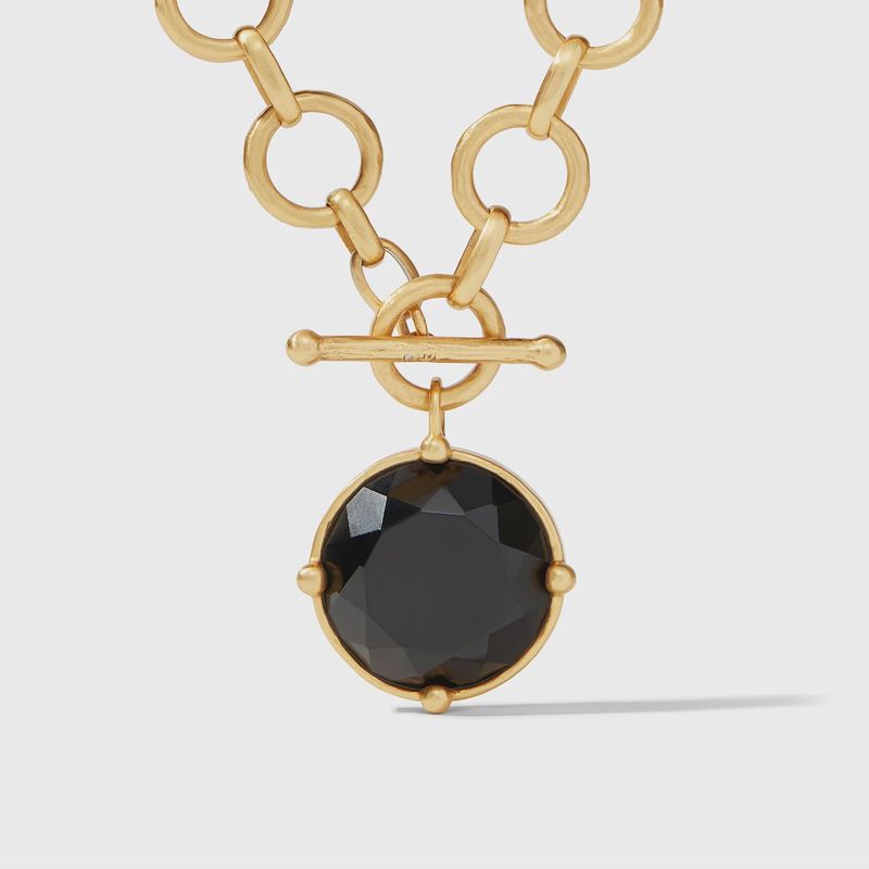 Honeybee Statement Necklace Obsidian Black