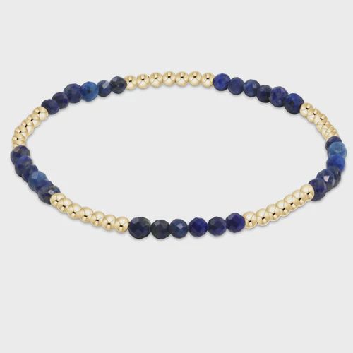 Blissful Pattern 2.5mm Bead Bracelet - Lapis